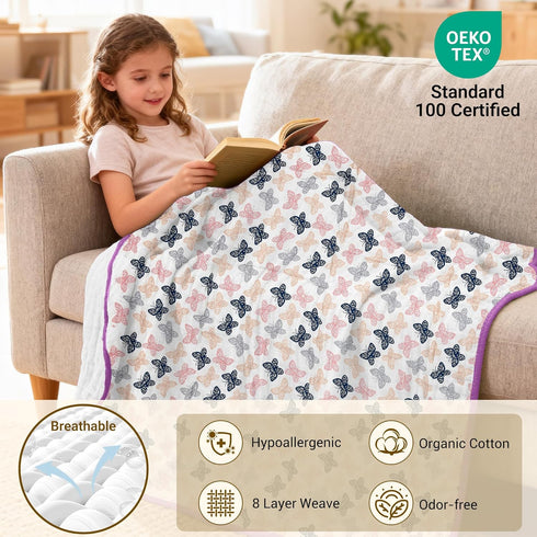 30x40 ZPECC Muslin Baby Blanket Thicker, Organic Cotton Newborn Receiving Quilt Hypoallergenic for Baby Essentials