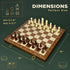 15-Inch Magnetic Chess Set - 2 in 1 Chess and Checkers Board Game for Adults and Kids, Tournament Chessboard