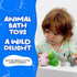 14 Set Set 1 3 6 12 18 SplashEZ Mold Free Animals Bath Toys, No Hole Bath Toys for Toddlers, Bathtub Animals for Kids