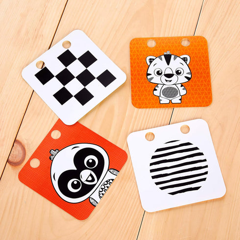 Baby Einstein Flip For Art High Contrast Floor Activity Mirror with Take Along Cards, Tummy Time Play