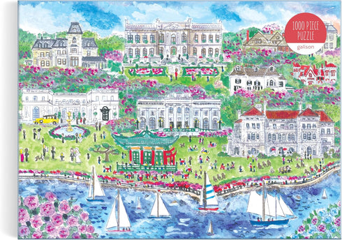 Galison Newport Mansions - 1000 Piece Michael Storrings Jigsaw Puzzle Featuring Artwork of Famous Newport Mansions