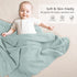 Muslin Swaddle Blanket Baby,100% Cotton Baby Receiving Blanket Soft Thin Baby Swaddle Blanket for Unisex Newborn 40x40in 2Pack (Light Green) by Susurration