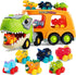 JOYIN Dinosaur Toys for Kids 2-4, Toddler Boy Toys, Dinosaur Carrier Truck