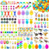 LINAYE 200 Packs Prefilled Easter Eggs with Toys Inside - Pre Filled