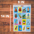 Needzo Jumbo Cards Loteria Mexicana, Authentic Spanish Game Set, 10 Cards, 14 x 9 Inches