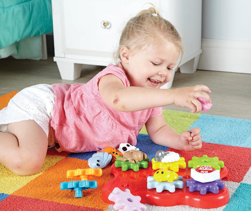 Set, Learning Resources Barnyard Friends Build & Spin - Toddler Sensory Toys, Montessori Building Preschool STEM, Busy