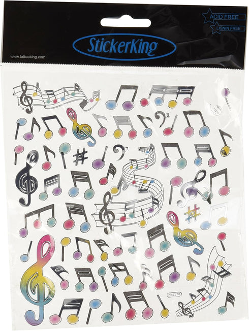 Tattoo King Multi-Colored Stickers, Modern Music