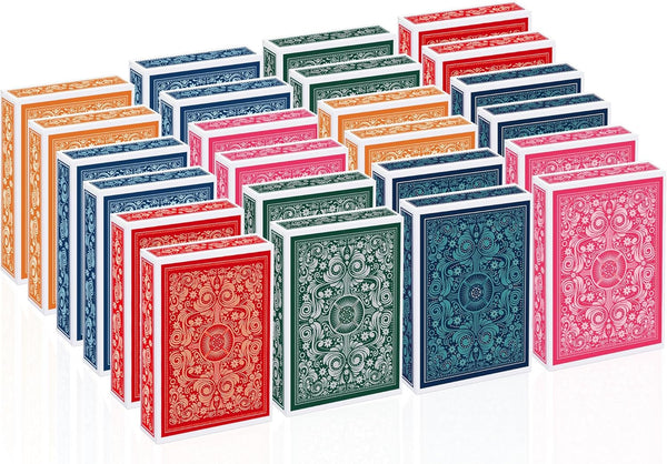 Playing Cards Bulk - 24 Decks of Standard Poker Cards with Colorful Gift Box for Various Fun Games