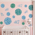 Fashion 3D DIY Creative Blue Flowers Wall Decals, Removable Flower Vines Wall Stickers for Living Room, Nursery Room