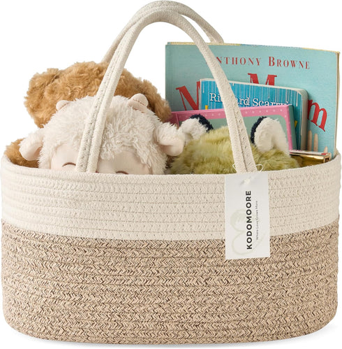 Diaper Caddy Organizer, Empty Gift Basket for Newborn Essentials, Baby Storage Basket, Stylish Gift Bag for Baby