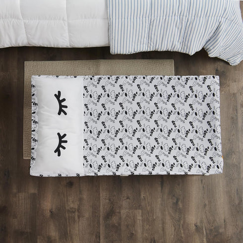 Regalo My Cot Pal Extra Long Portable Toddler Bed - White, Eye Lashes, Small Single