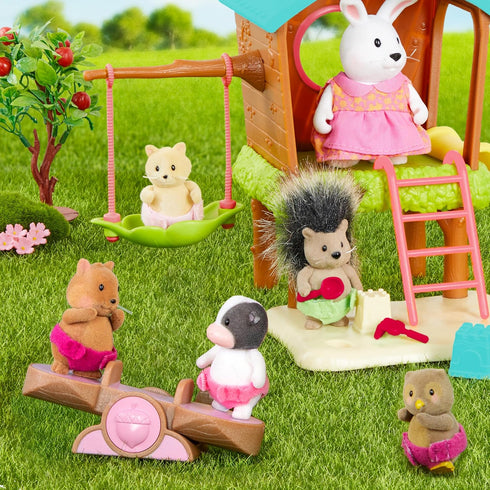 Li’l Woodzeez Classroom & Playground Set - 20Pcs Miniature Dollhouse Furnitures & Accessories for Kids