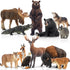 Toymany 12PCS North American Forest Animal Figurines, Realistic Jungle Zoo Animal Set
