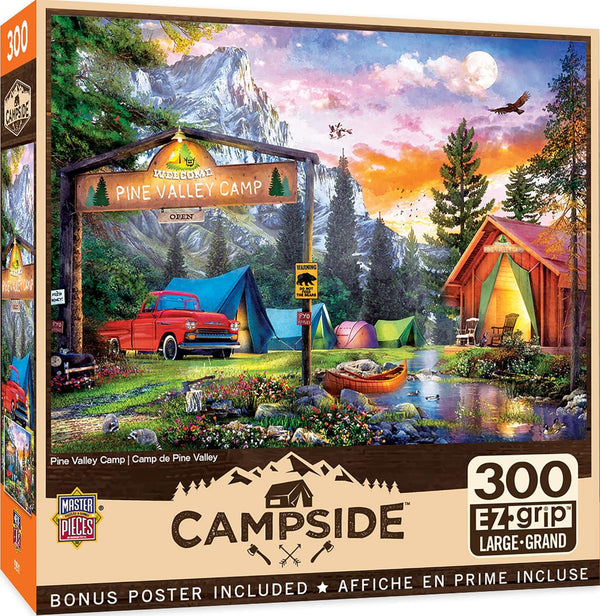 MasterPieces 300 Piece EZ Grip Jigsaw Puzzle, Pine Valley Camp - 18"x24"