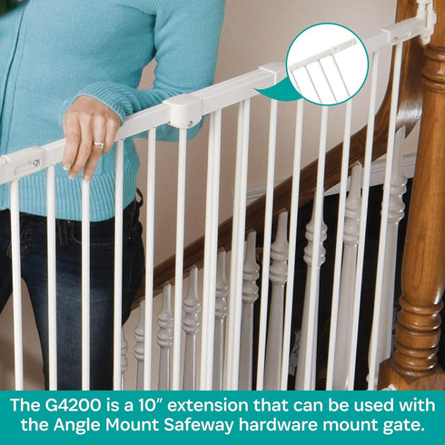 KidCo Safeway Angle Mounted Extensions Kit - Heavy Duty Baby Gate Extension Set