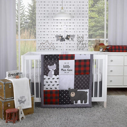 Ivory and Black Arrows Crib Sheet for Nursery - Little Love by NoJo