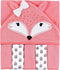Hudson Baby Unisex Baby Hooded Towel and Five Washcloths, Girl Fox, One