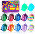 Impossmaker 12pcs 3D Printed Dragon Eggs, Cool Articulated Crystal Dragon Toys for