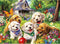 Nitktaia 300 Piece Puzzles for Adults, Garden Dog Jigsaw Puzzle for Children Elderly,