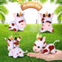 Stuffed Cows, 12 Pieces Assorted Plush Toy Figures, Animals for Holiday Back to School Party Favors, 3.2 x 3 Inch