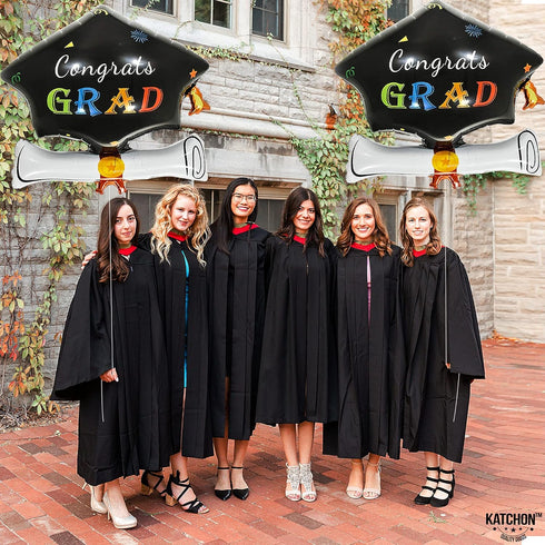 KatchOn Graduations Cap Balloons - Big 24 Inch | Graduation Hat Balloons for 2025 Party Decorations