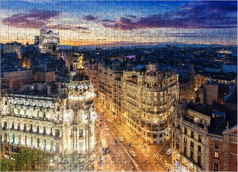 MyPuzzle Premium 500 Piece Jigsaw Puzzle for Adults - Madrid Skyline Spain