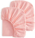 NTBAY 2 Pack Muslin Cotton Mini Crib Sheets, Soft and Breathable Double
