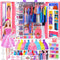 Doll Closet Playset with Doll, 342 Pcs Clothes and Accessories, Princess Dresses, Pants, Swimsuits, and Shoes