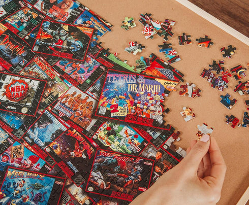 Toynk Super Never Ending Showdowns Retro Video Games 1000-Piece Jigsaw Puzzle for Adults and Kids, Interactive Toys