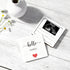 Wooden Pregnancy Announcement Ivory White, Writeable Creative Ultrasound Photo Frame Wooden Keepsake Box, Baby Birth
