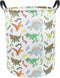 Dinosaur Laundry Basket, Kids Toys Storage Bin for Bedroom, Waterproof Baby Clothes Hamper with Handles, Nursery