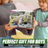 Set SYNCFUN Military Toy with Army Base, Vehicles, Action Figures & Weapon Accessories, Helicopter with Light & Sound