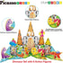 PicassoTiles Magnet Tiles Building Blocks, Dinosaur Theme Set with 8 Magnetized Action Figures, STEM Learning Activities