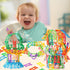 RAINBOW TOYFROG Snap-N-Twist Building Blocks - 270 Piece Set of Flexible Interlocking STEM Toys for 5 to 12