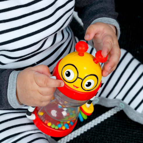 Baby Einstein Cal’s Sensory Shake-up Rattle Toy, BPA Free, for Infants 3 Months and Up