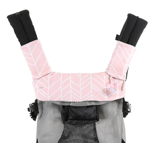 360 Premium Drool and Teething Reversible Cotton Pad | Fits Ergobaby Four Position + Most Baby Carriers | Pink