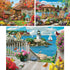 Set 500 18" 24" Bits and Pieces Value of Three Piece Jigsaw Puzzles for Adults Autumn Well Wishes, Seacost Serenity