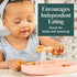 (6 Pack)- 6 Simka Rose Silicone Baby Spoons Self Feeding First Stage Infant Spoons for Babies & Toddlers- Baby Led