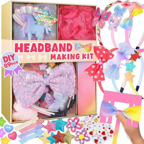 yasest Arts and Crafts Kit for Girls - DIY Headband Making Kit for