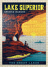MyPuzzle Great Lakes: Lake Superior Vintage 500 Piece Jigsaw Puzzle for Adults