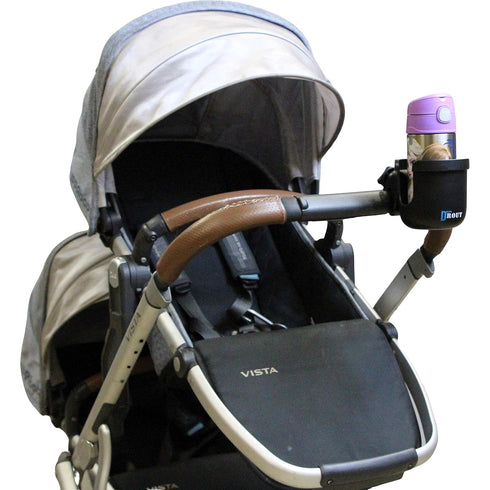 W4W Universal Stroller Cup Holder – Adjustable Clamp for Any Bike, Walker, Wheelchair, Car