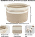 Large Cotton Rope Basket Blankets Basket Living Room 22"x14" Toy Basket for Kids Rope Storage Basket for Nursery Woven Laundry Basket for Clothes Towels Baby Toy Storage round white brown by XUANGUO
