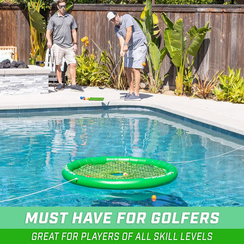 GoSports Splash Chip Floating Golf Game, Includes Chipping Target, 16 Foam Golf Balls, Chipping Mat and Ropes