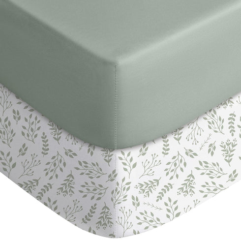 Yoofoss Baby Crib Sheets for Boys Girls, Fitted Crib Sheet 2 Pack