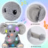 11'' Hopearl LED Musical Stuffed Elephant Lighting Up Singing Plush Toy Adjustable Volume Lullaby Animated Soothe