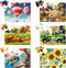 Liliful 6 Pack 16 Pcs - 12.6 x 9.45 Inch Large Piece Wooden Dementia Puzzles for Seniors