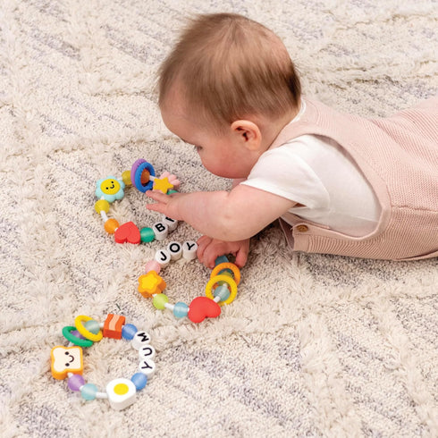 3-Pack Infantino Friendship Baby Teethers, Soft Silicone Teething Toys, Sensory Textures, Easy to Grip, BPA-Free