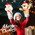 Hopearl Plush Christmas Snowman Hand Puppet, Interactive Storytelling Toy for Kids, 17''