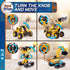 4-in-1 DIY Construction STEM Toy, 603-Piece Excavator Building & Robotics Kit for Boys & Girls 8-12