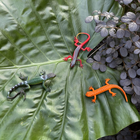 Plastic Lizard Toys - Realistic Rubber Reptile Figures for Halloween Party Decoration, 12Pcs